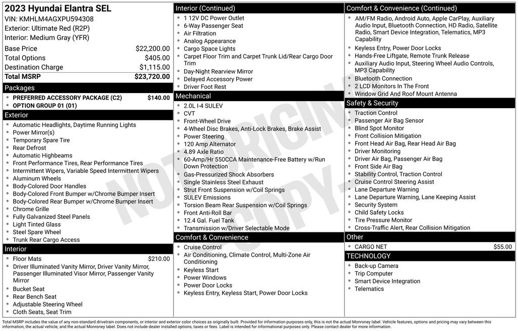 Certified Used 2023 Red Hyundai SEL image 38