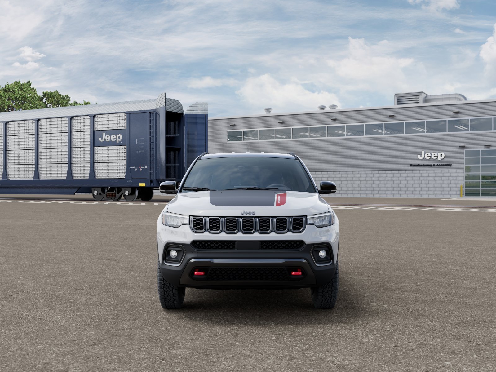 New 2026 Bright White Clear-Coat Exterior Paint Jeep Trailhawk image 6