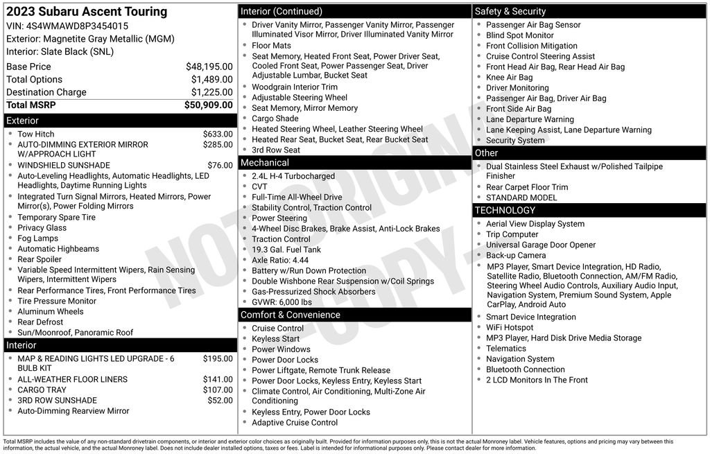 Used 2023 Gray Subaru Touring image 2