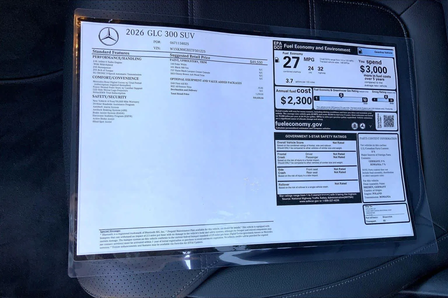 New 2026 Polar White Mercedes-Benz GLC 300 image 16