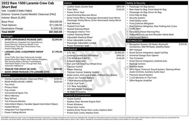 Used 2022 Gray Ram Laramie image 9