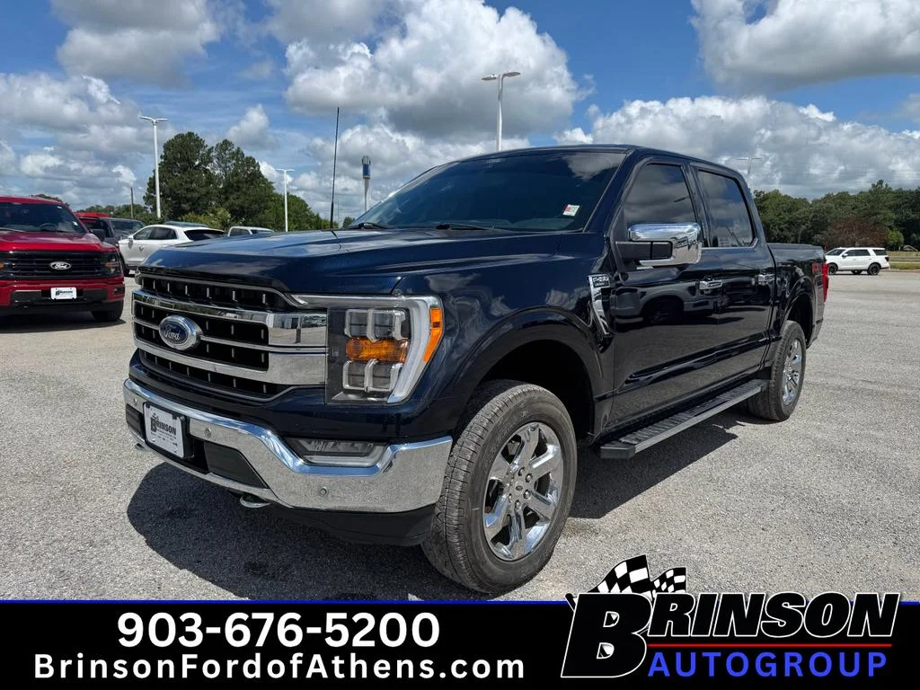 Used 2021 Antimatter Blue Metallic Ford LARIAT image 1