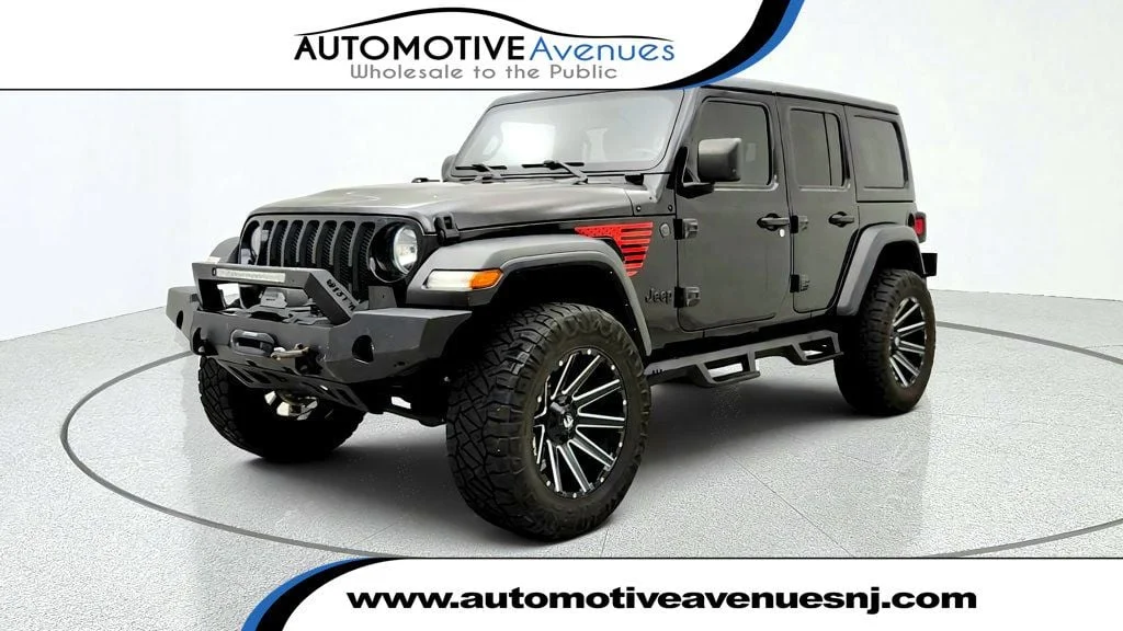 Used 2022 Black Clearcoat Jeep Unlimited Sport S 4x4 w/ Auto, Hard Top & Cold Weather Group image 1