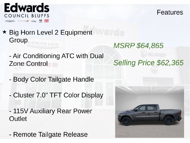 New 2027 Granite Crystal Metallic Clear-Coat Exterior Paint RAM Big Horn image 23