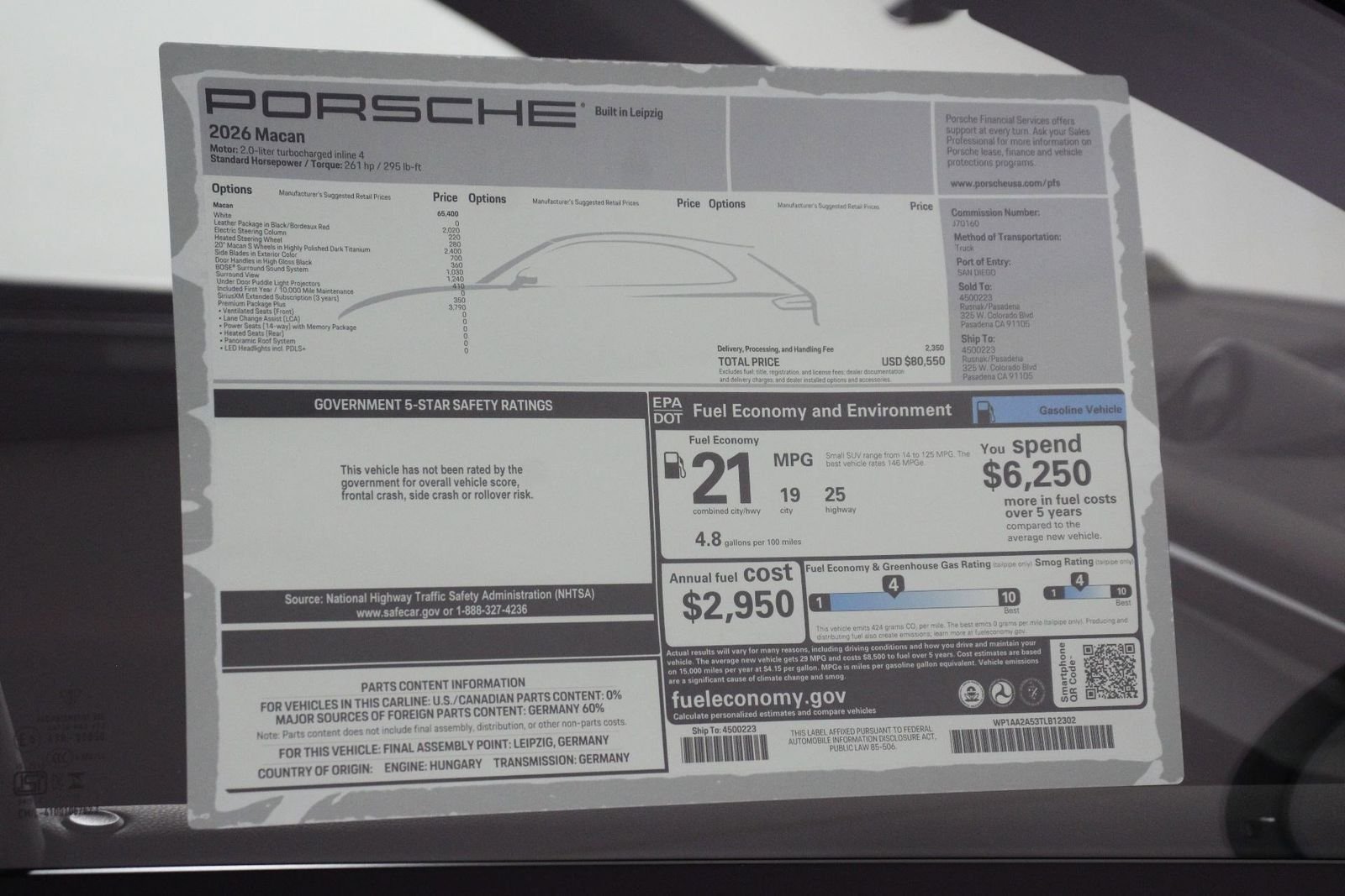 New 2026 White Porsche  image 25