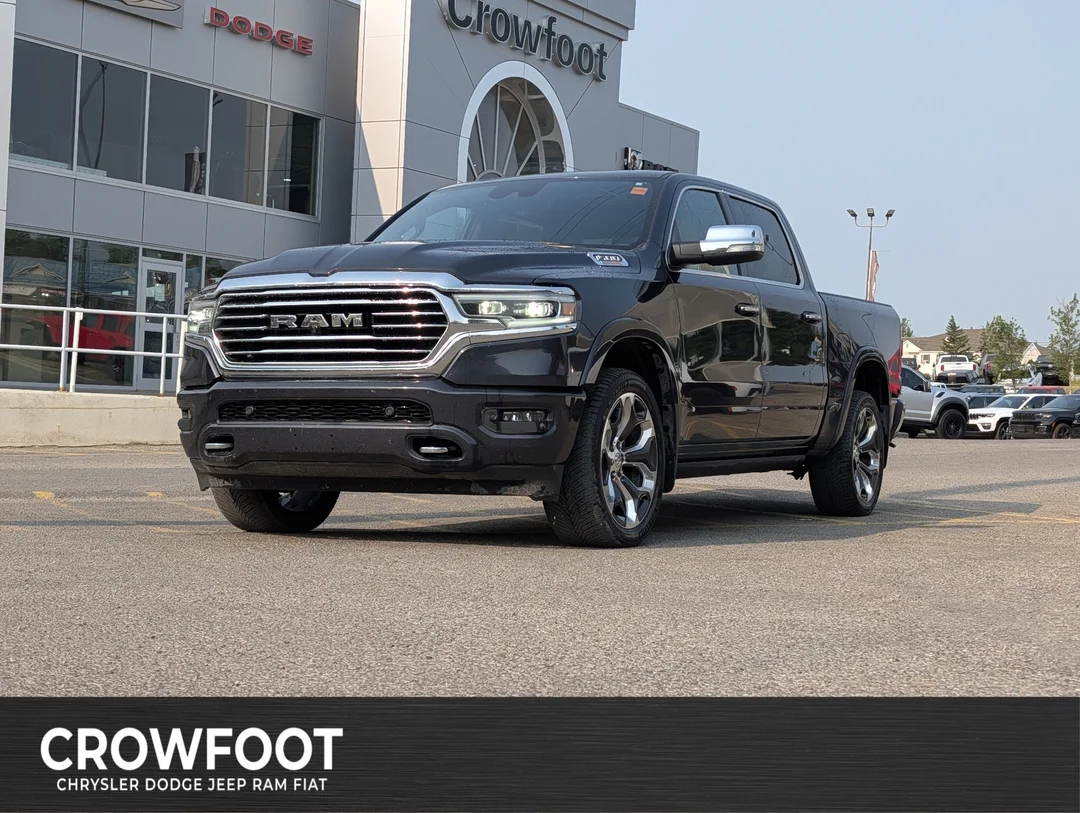 Used 2020 Silver RAM Longhorn - - 4x4 - EcoDiesel V6 - Panoramic Sunroof - Heated Leather Seats & More! image 1