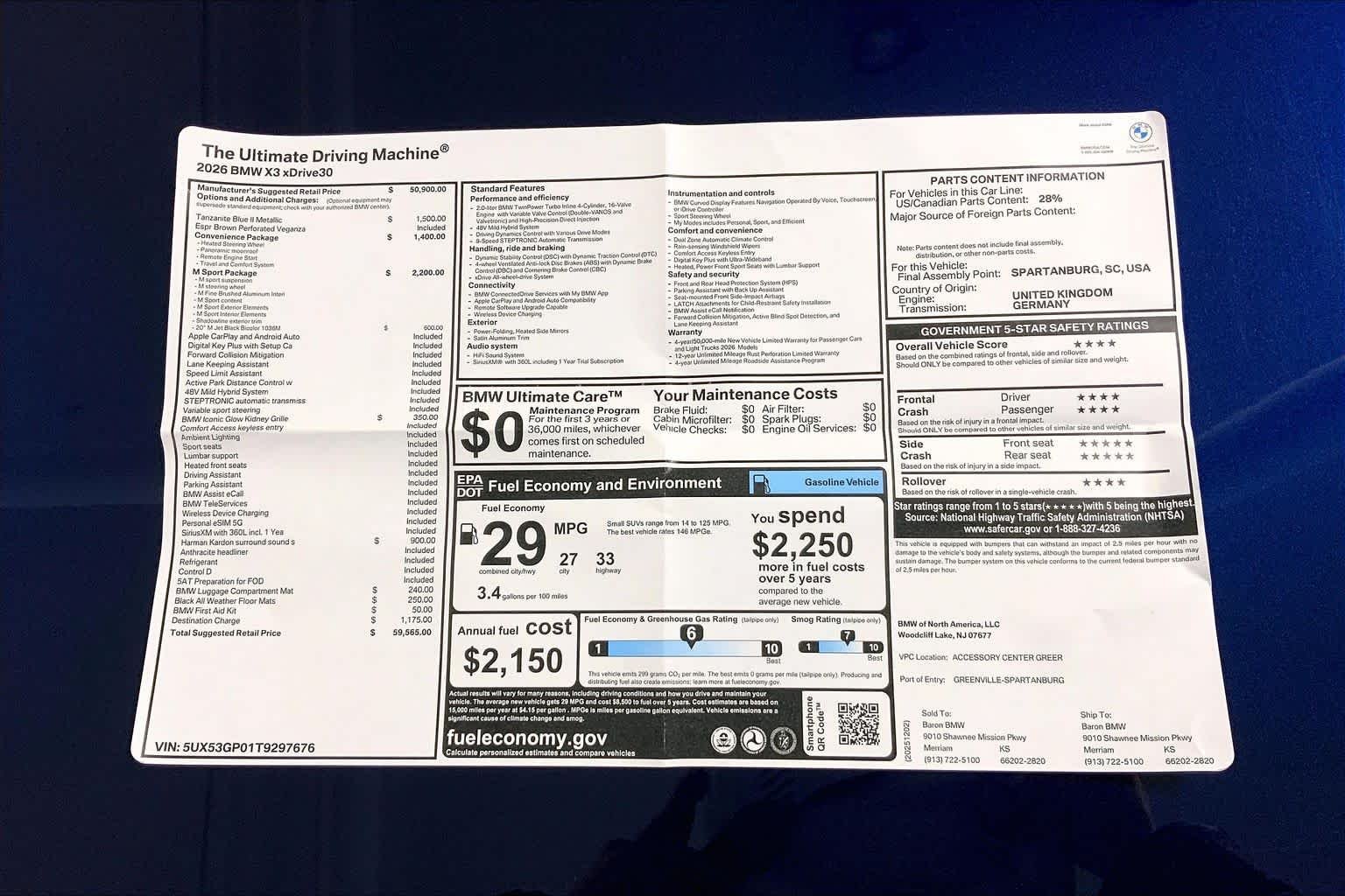 New 2026 Tanzanite Blue II Metallic BMW 30 xDrive image 22