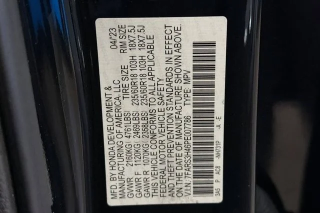 Certified Used 2023 Crystal Black Pearl Honda EX image 32