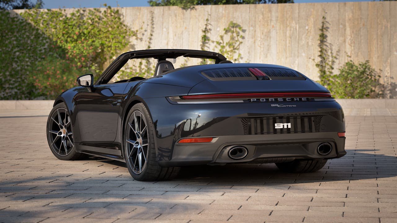 New 2027 Black Porsche Carrera Cabriolet image 3