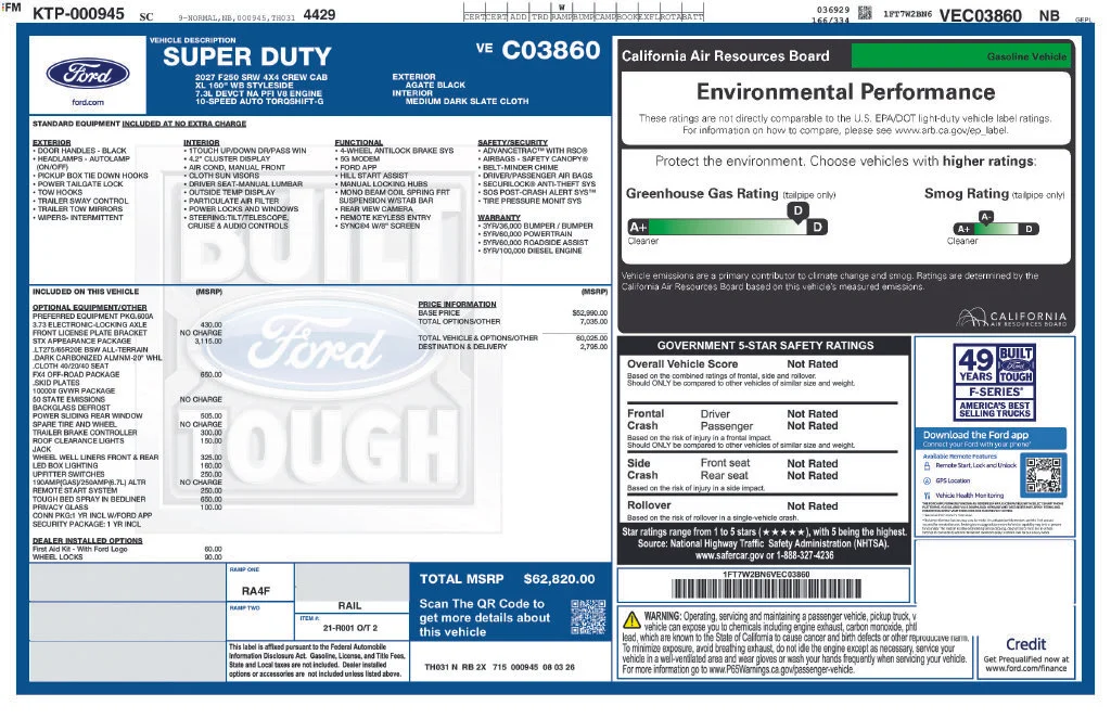 New 2027 Agate Black Metallic Ford F-250® XL image 35