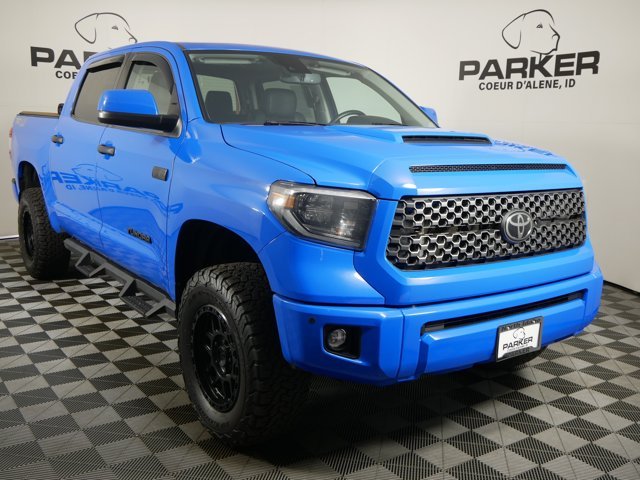 Used 2021 Voodoo Blue Toyota Crew Max SR5 w/ TRD Sport Pkg image 4