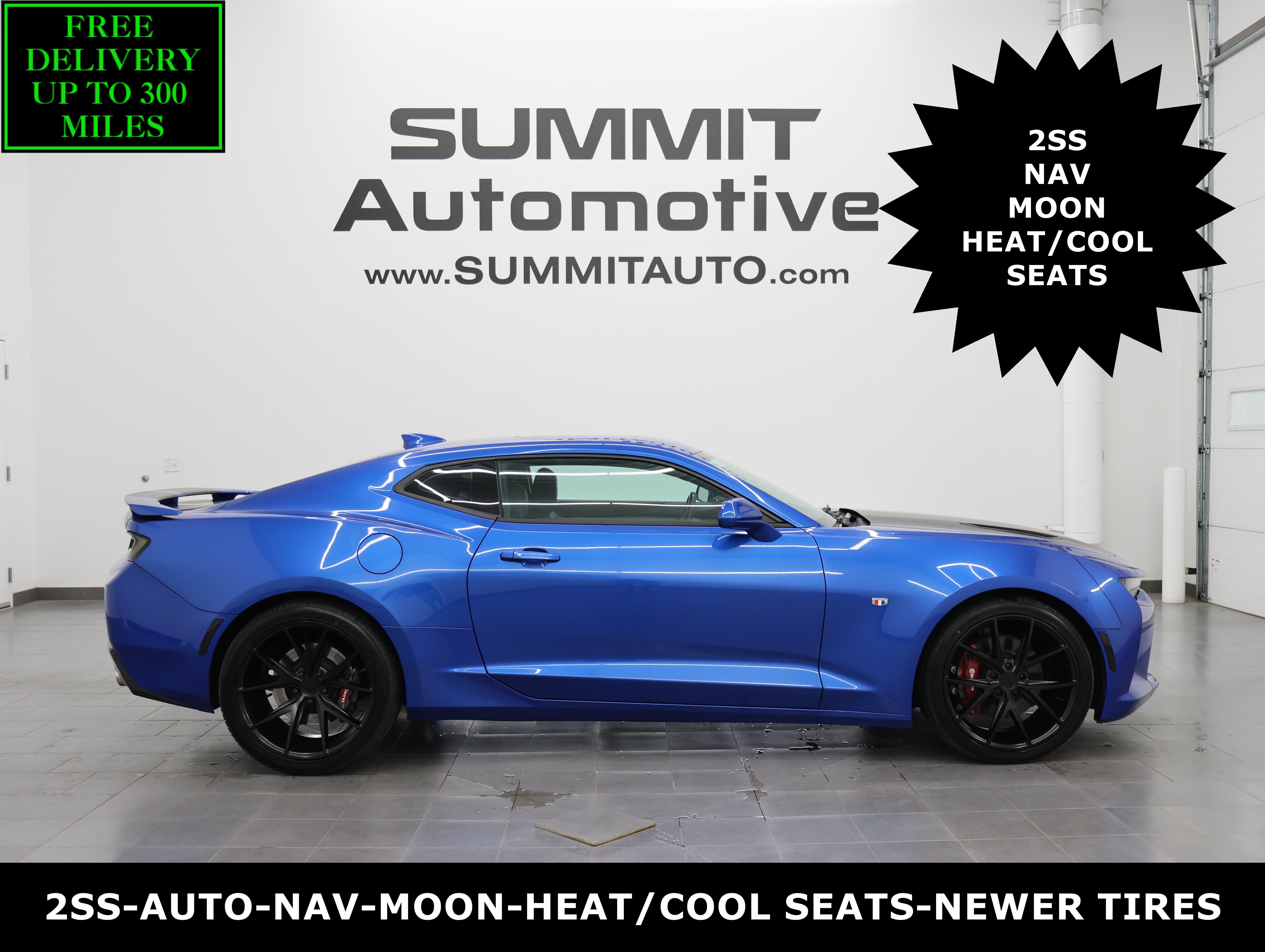 Used 2017 Hyper Blue Metallic Chevrolet 2SS Coupe: 2SS-AUTO-NAV-MOON-LIKE NEW TIRES-HEAT/COOL SEATS- image 1