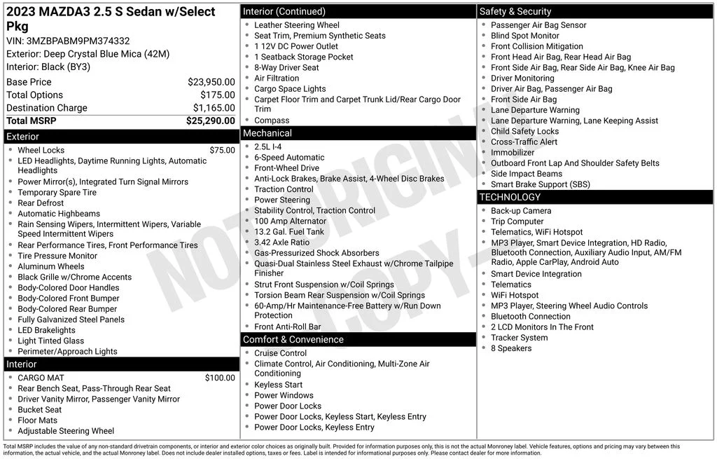 Certified Used 2023 Blue Mazda 2.5 S Select Package image 7
