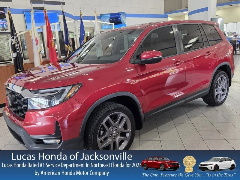 Used 2023 Red Honda EX-L AWD image 1