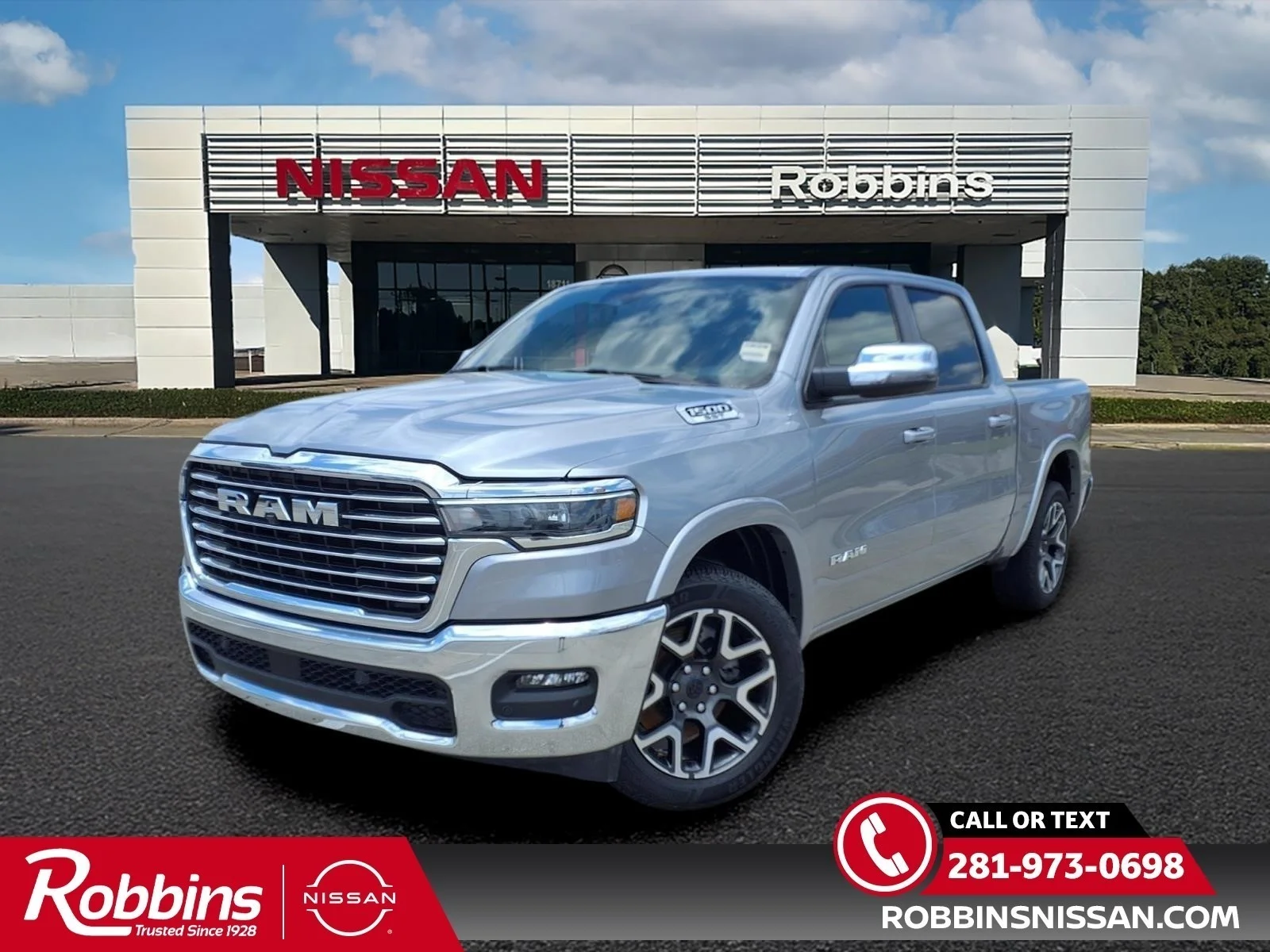 2025 Ram 1500 Laramie Silver at Robbins Nissan