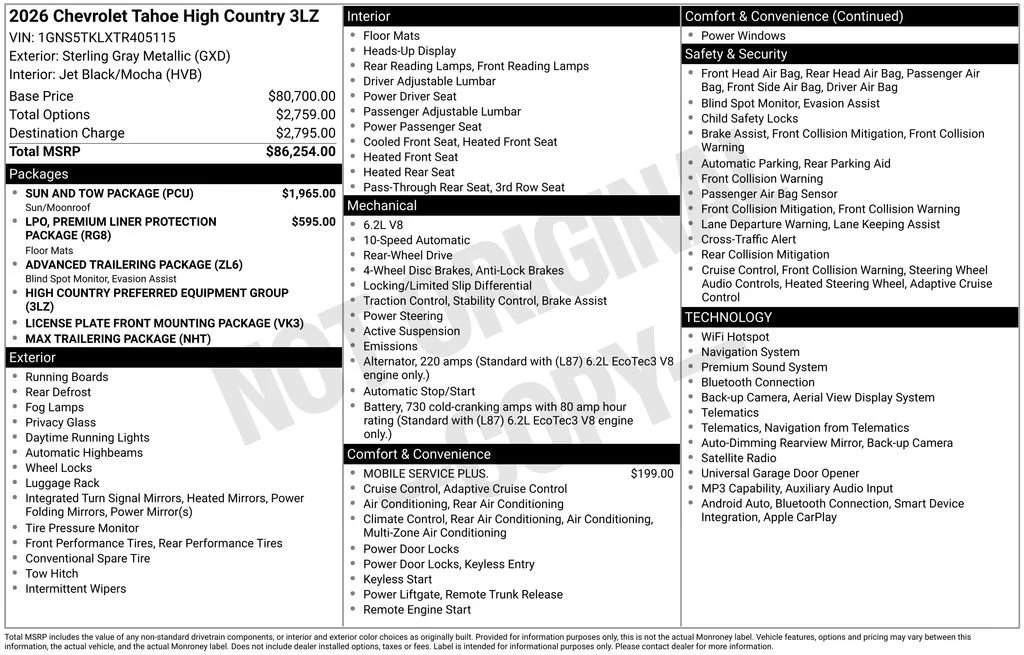New 2026 Sterling Gray Metallic Chevrolet High Country image 20