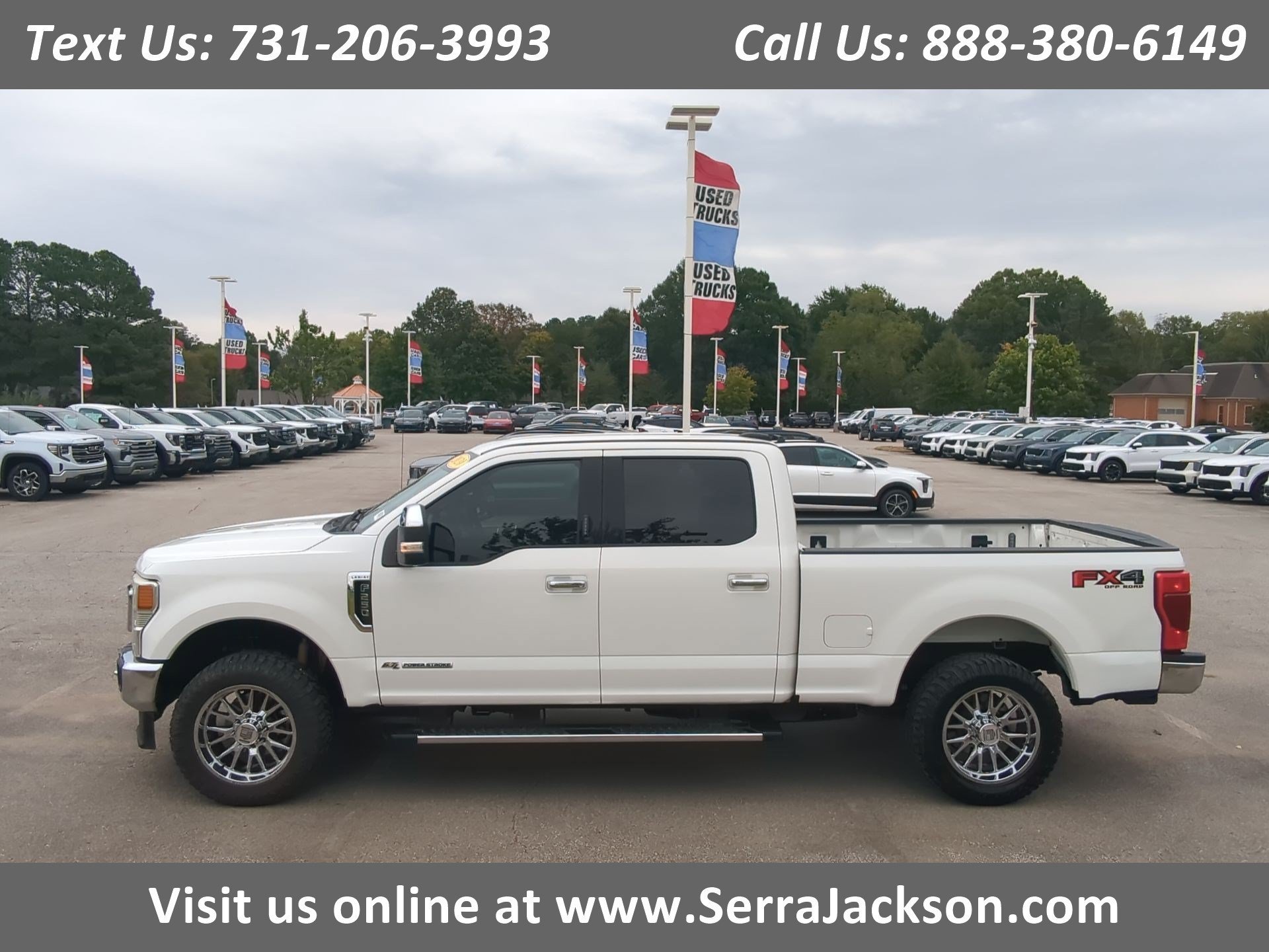 Used 2020 Star White Metallic Tri-Coat Ford LARIAT image 1