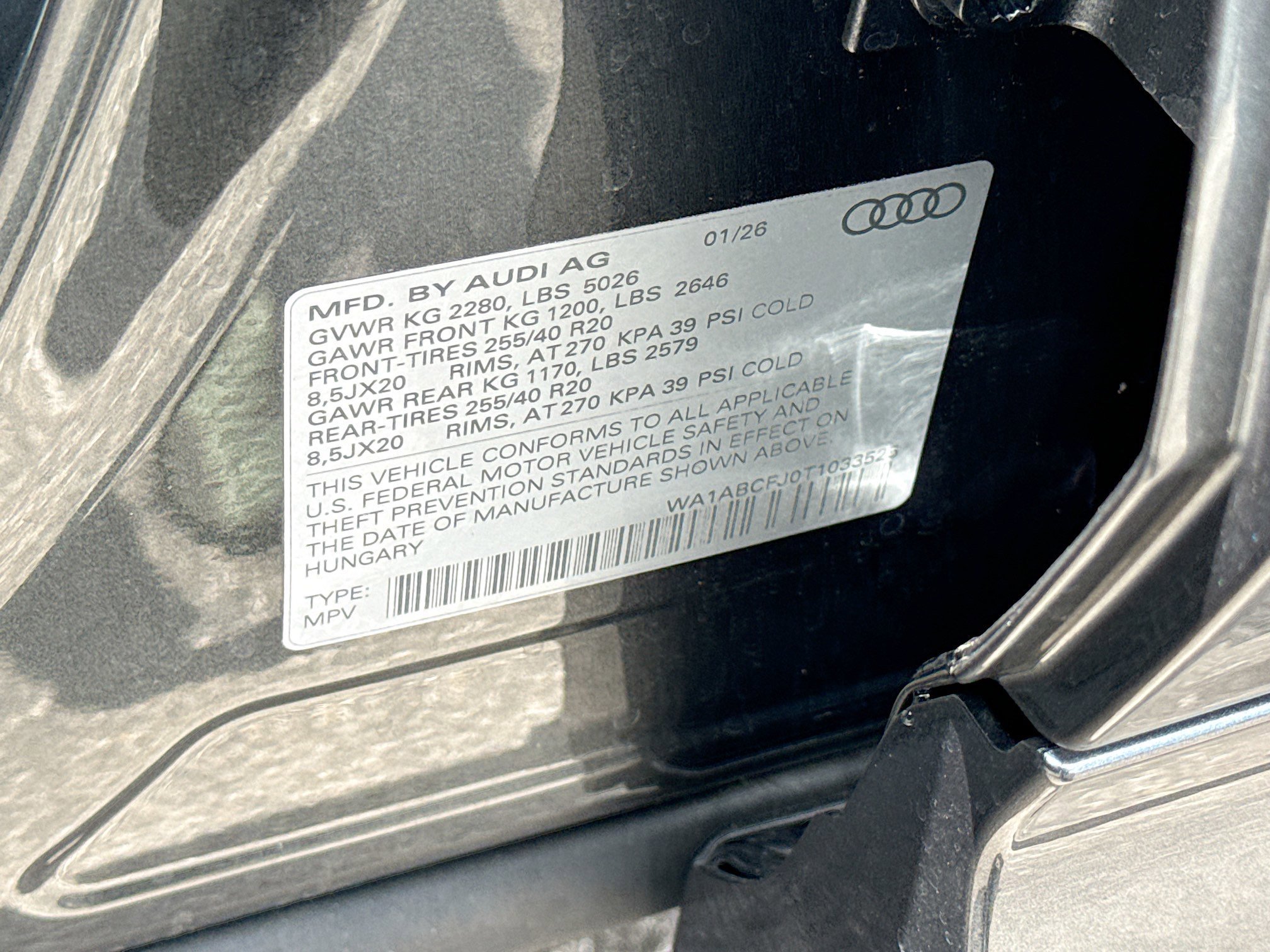 New 2026 Daytona Gray Pearl Effect Audi S line image 42
