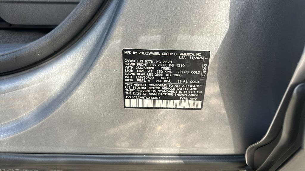 New 2026 Silver Mist Metallic Volkswagen 2.0T SEL image 28
