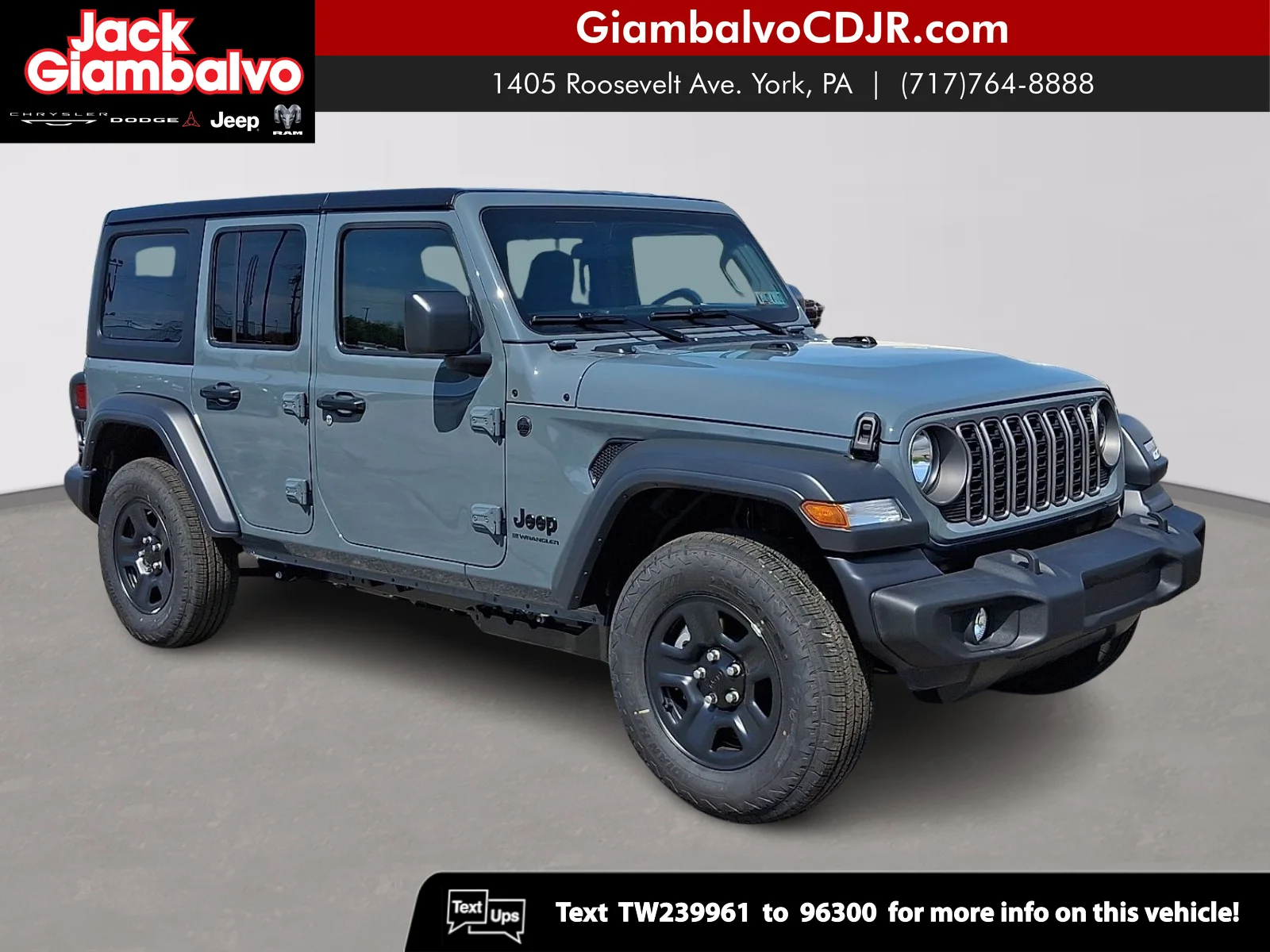 New 2026 Anvil Clear-Coat Exterior Paint Jeep 4-Door Sport image 1