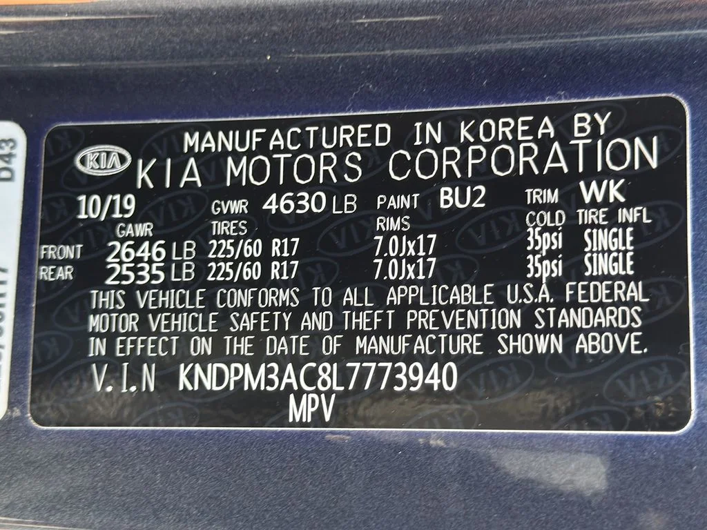 Certified Used 2020 Blue Kia LX image 28
