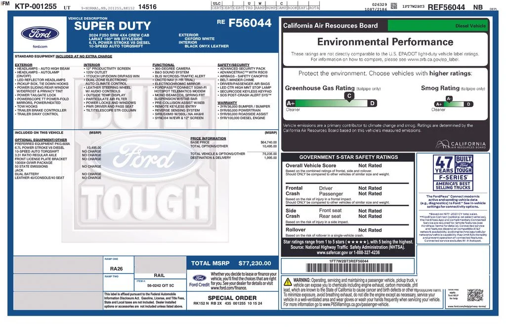 Certified Used 2024 Oxford White Ford Lariat image 35