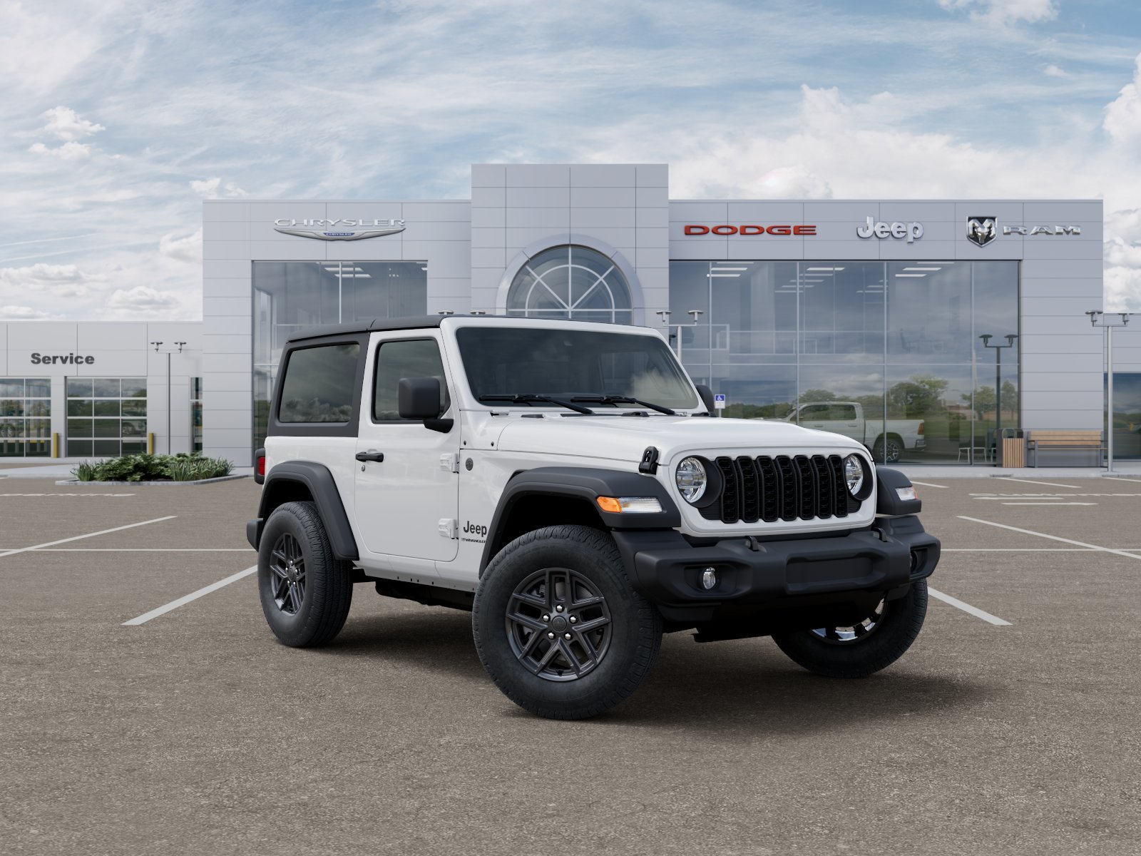 New 2026 Bright White Clear-Coat Exterior Paint Jeep Sport S image 36