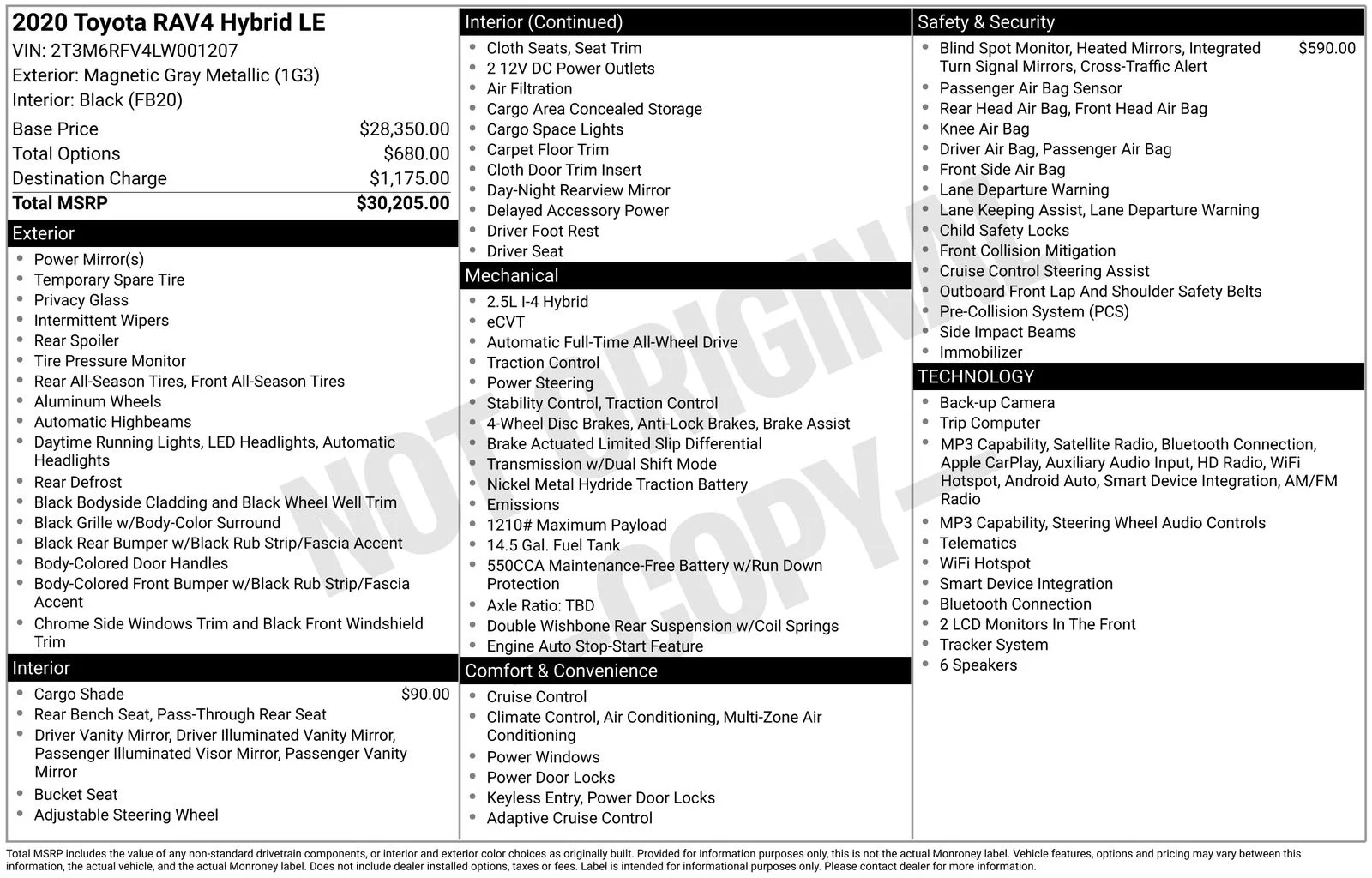 Used 2020 Gray Toyota LE image 5