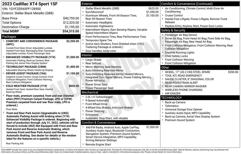 Used 2023 Black Cadillac Sport image 2
