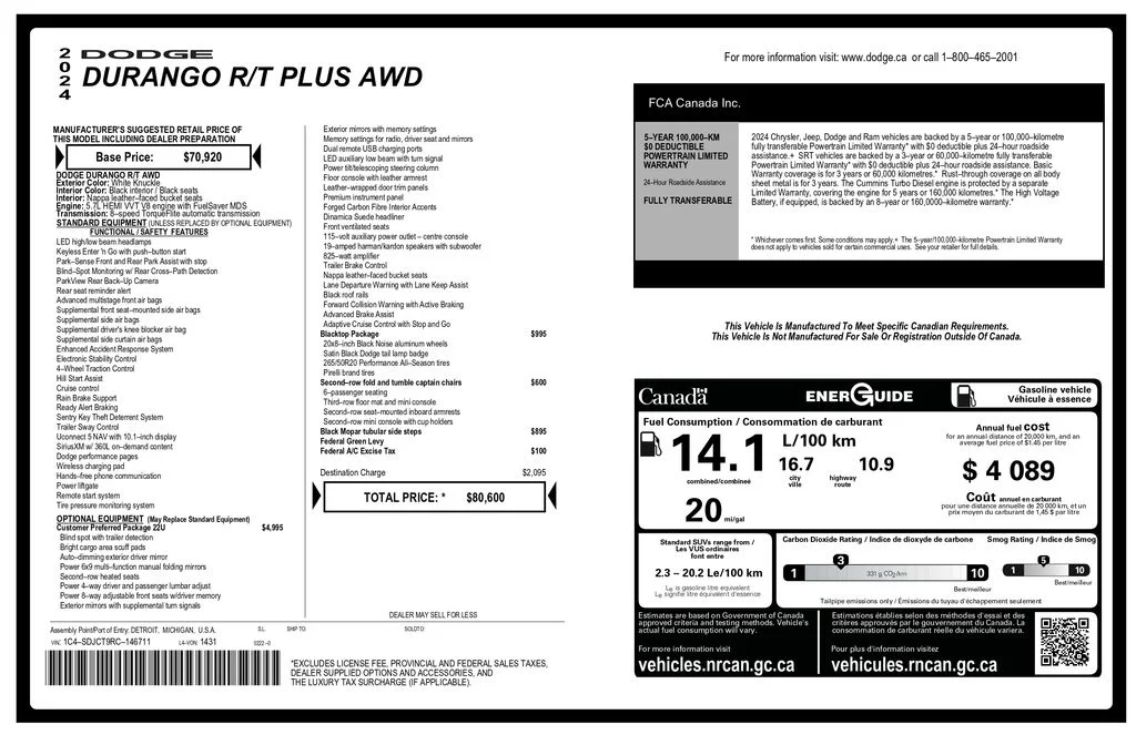 Certified Used 2024 White Dodge R/T Plus image 3