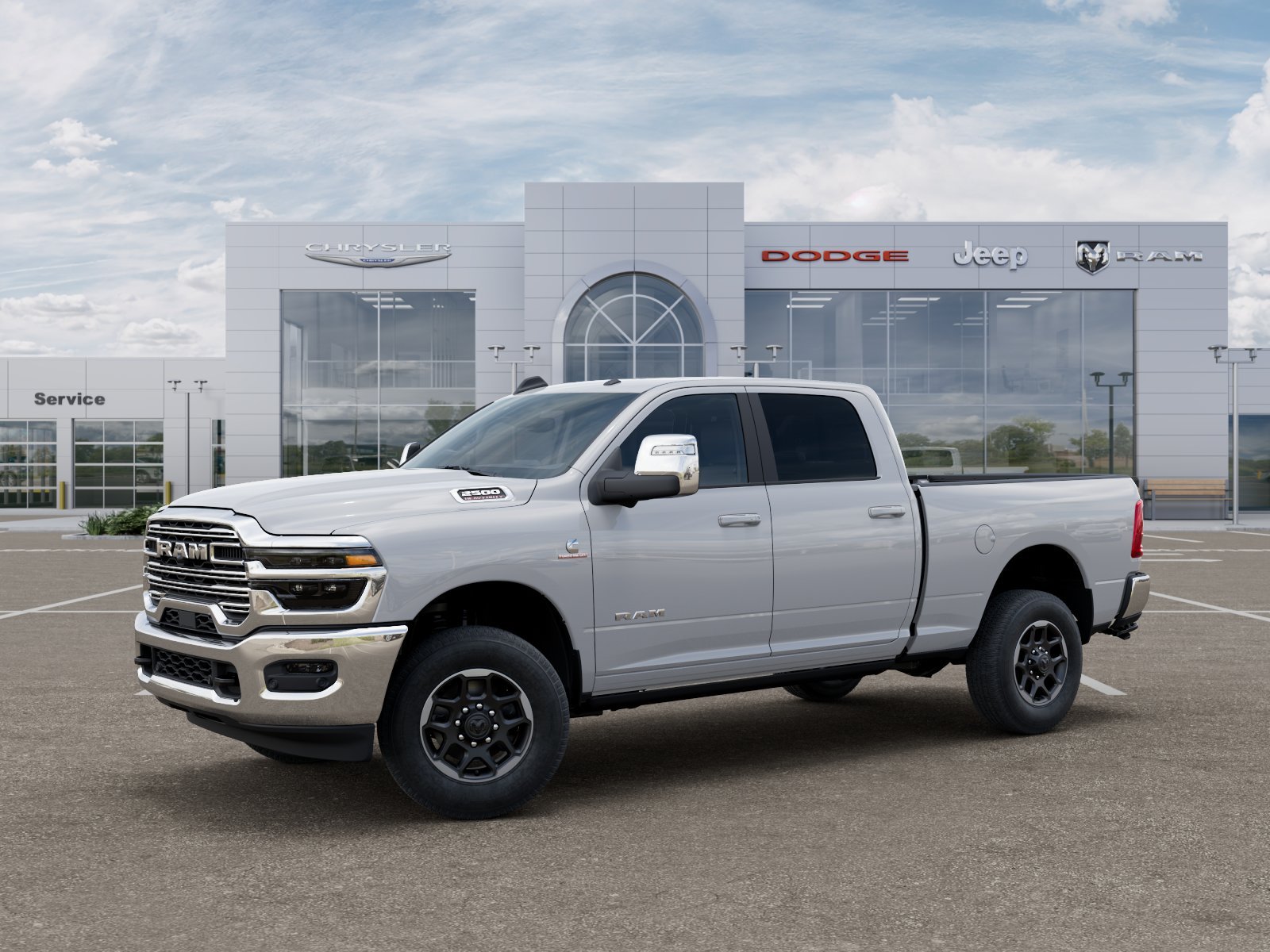 New 2025 Bright White Clear-Coat Exterior Paint RAM Laramie image 32
