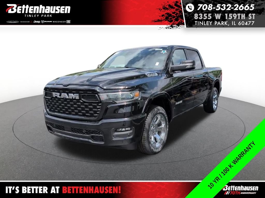 New 2026 Diamond Black Crystal Pearl-Coat Exterior Paint RAM Big Horn/Lone Star image 1