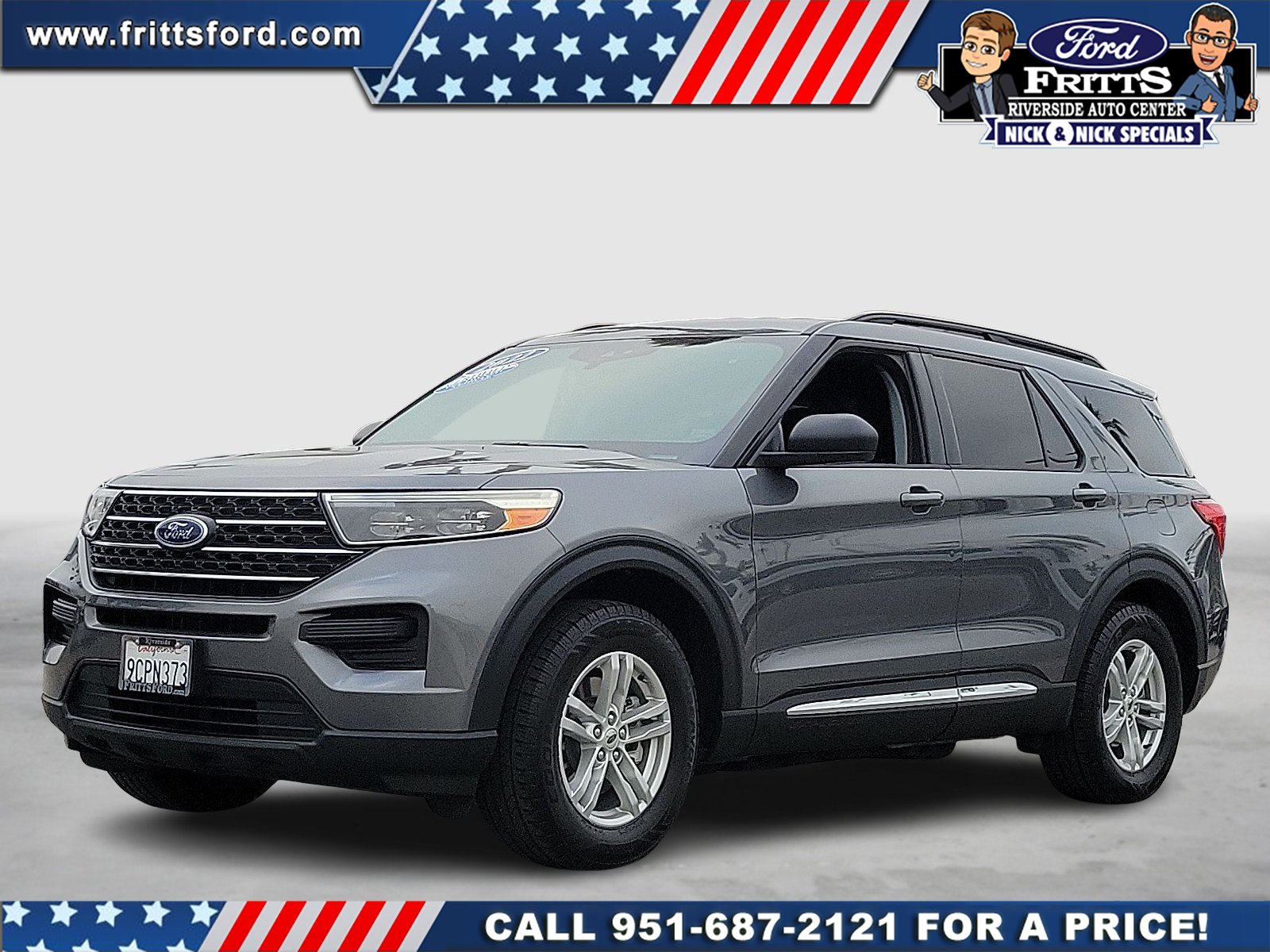 Certified Used 2022 Gray Metallic Ford XLT image 1