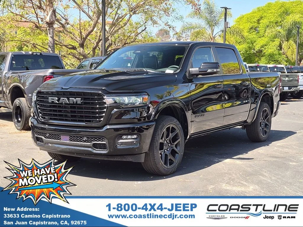 New 2026 Diamond Black Crystal Pearl-Coat Exterior Paint RAM Laramie image 1