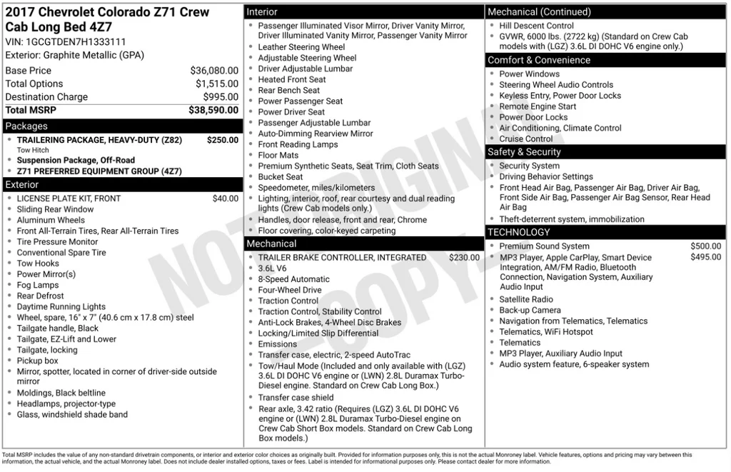 Used 2017 Gray Chevrolet Z71 image 3
