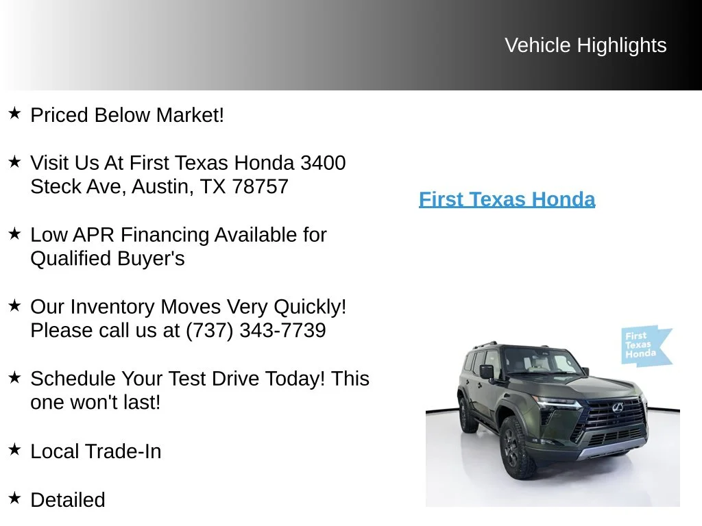 Used 2025 Green Pearl Lexus 550 Overtrail image 10
