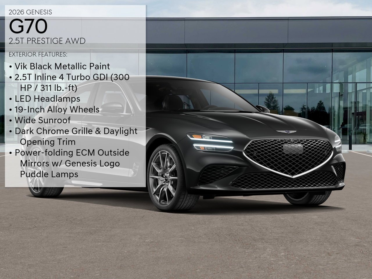 New 2026 Black Genesis 2.5T PRESTIGE image 3