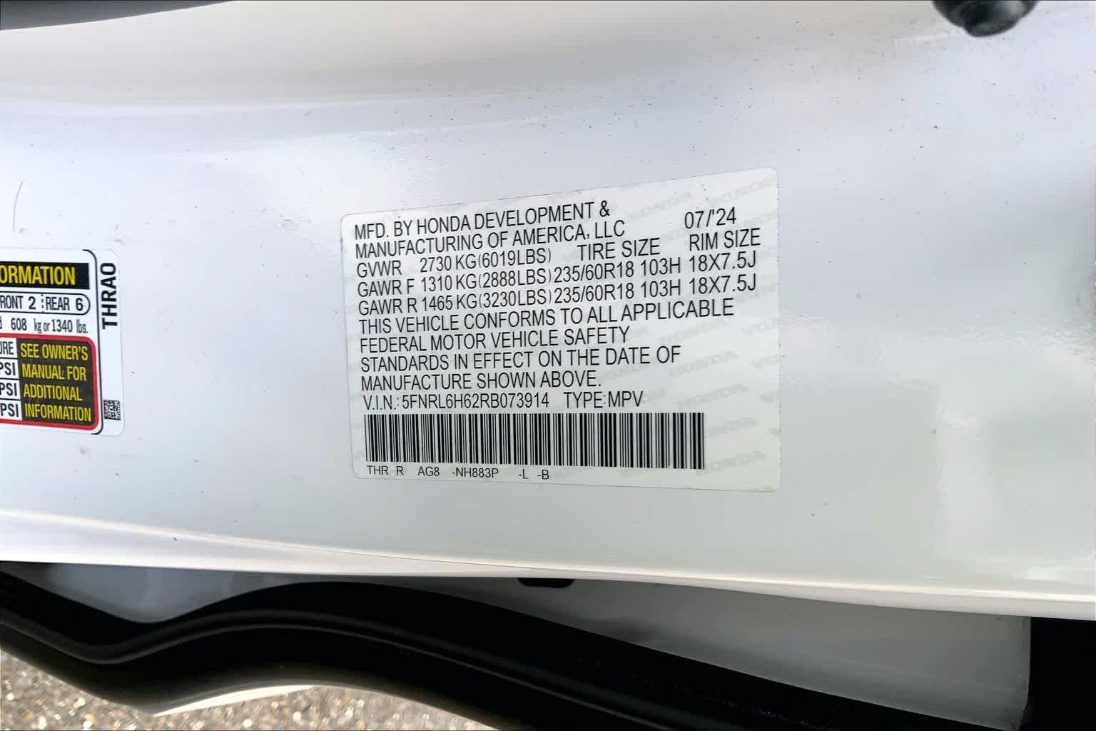2024 Honda Odyssey EX-L - Photo 34