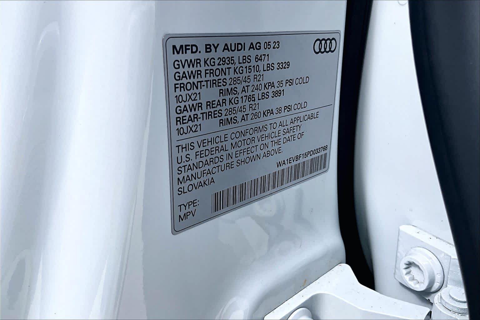 Used 2023 Carrara White Audi Premium Plus image 29