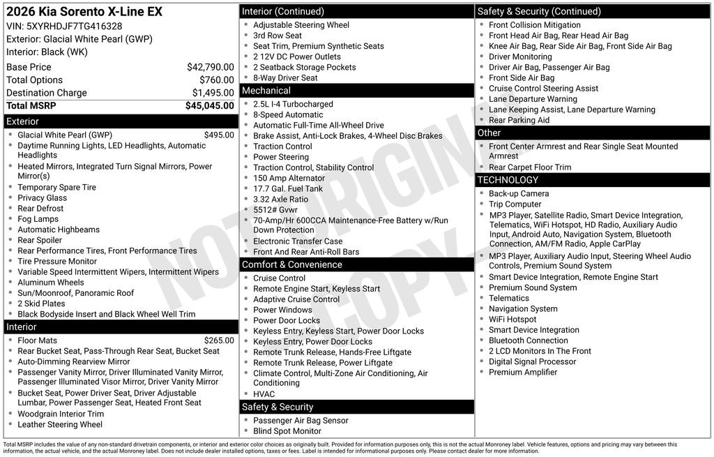 Used 2026 White Kia X-Line EX image 6