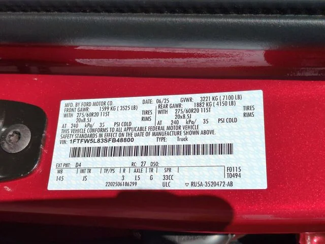 Used 2025 Red Ford Lariat image 37