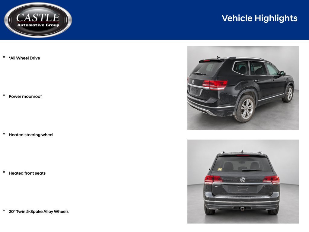 Used 2019 Black Volkswagen 3.6L V6 SEL R-Line image 4
