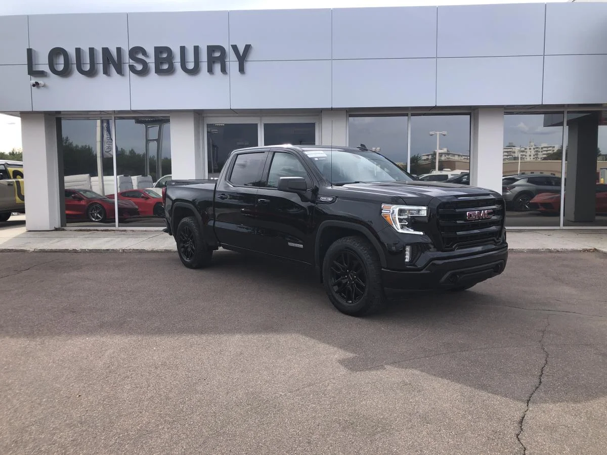 Used 2021 Black GMC 4WD Crew Cab 147" Elevation image 1