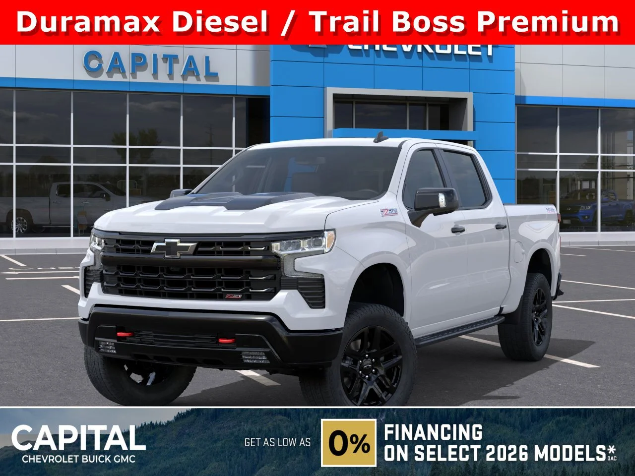 New 2026 Summit White Chevrolet LT Trail Boss image 1