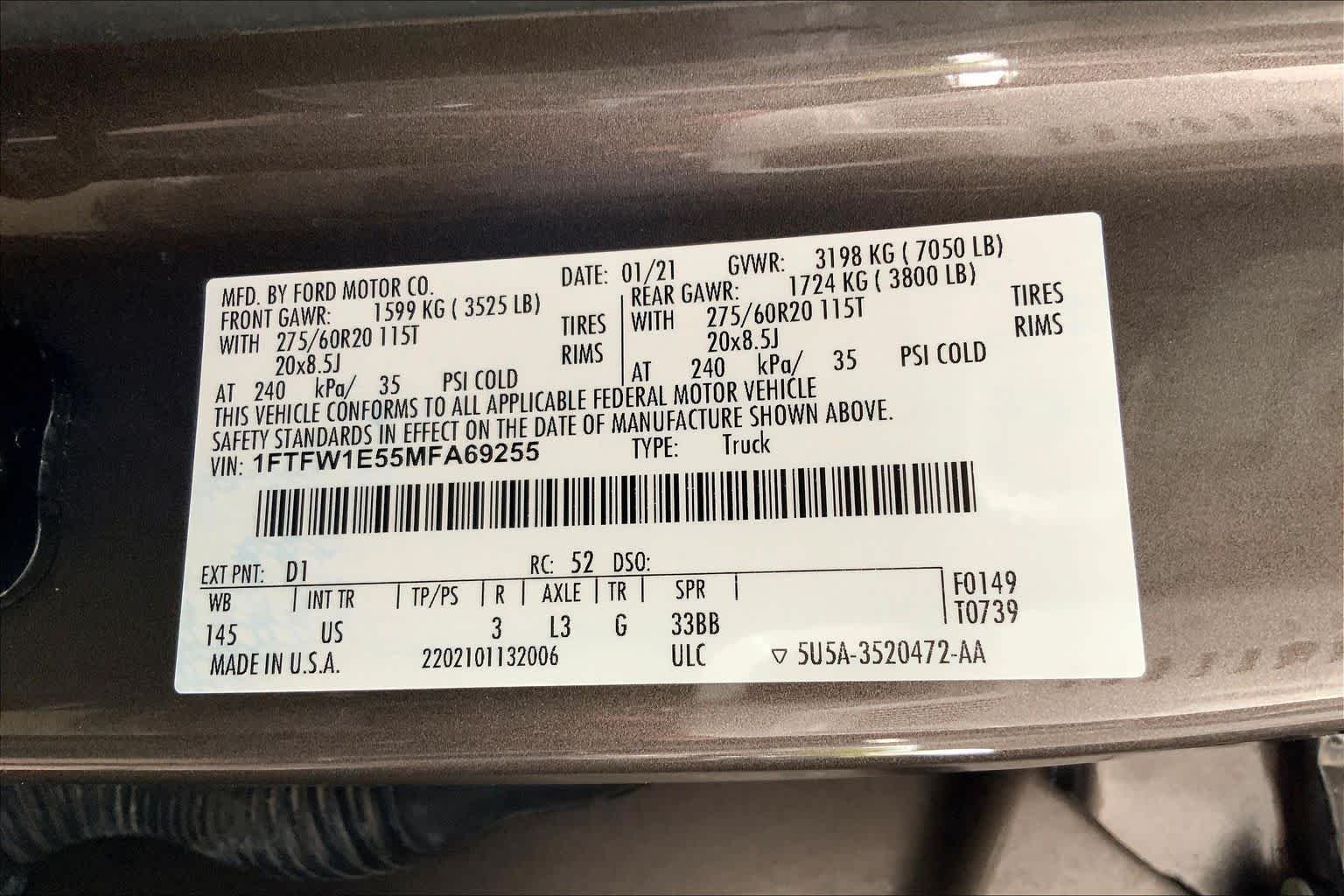 Used 2021 Stone Gray Metallic Ford XLT image 34