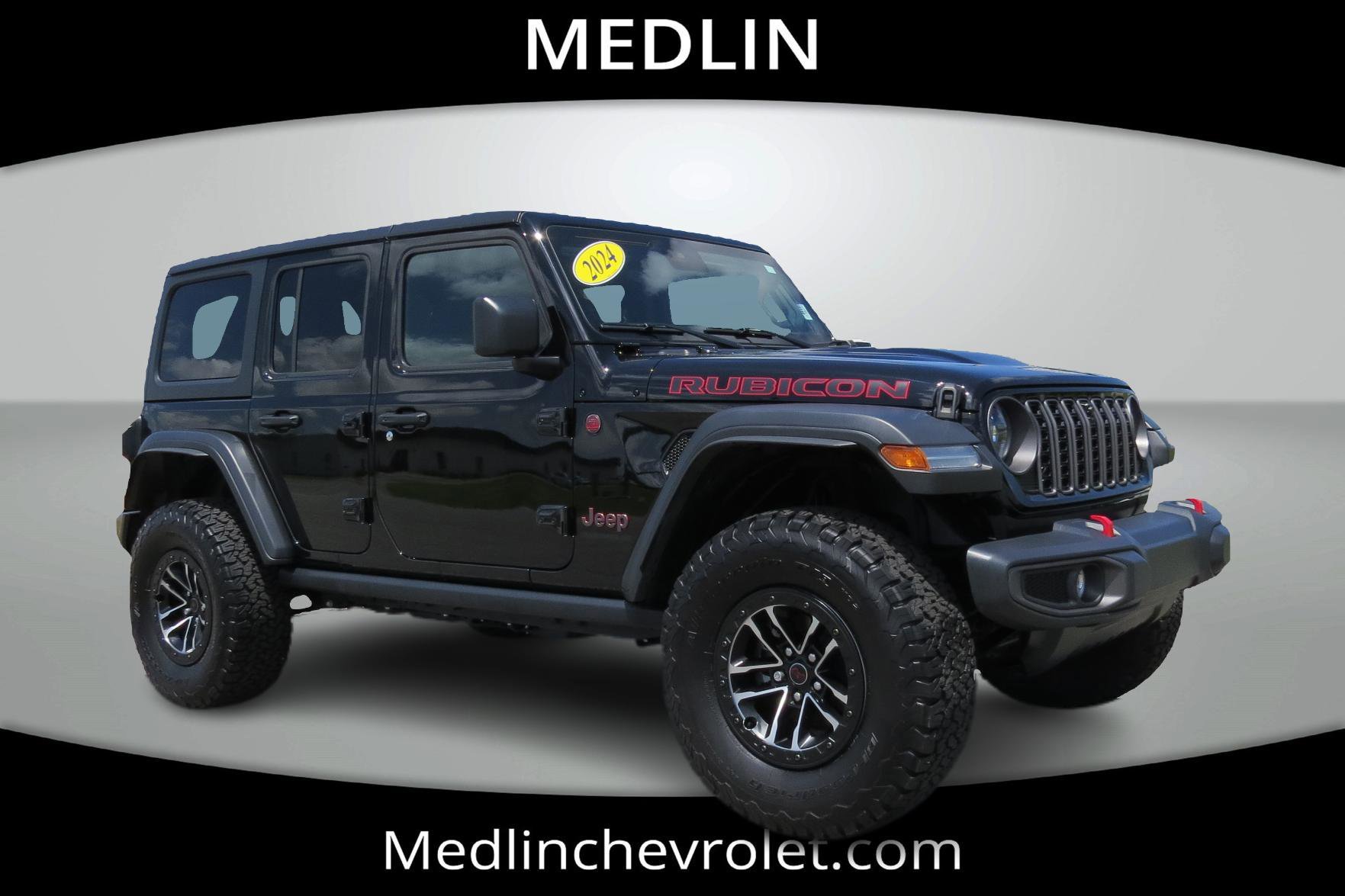 Used 2024 Black Clearcoat Jeep Rubicon image 1