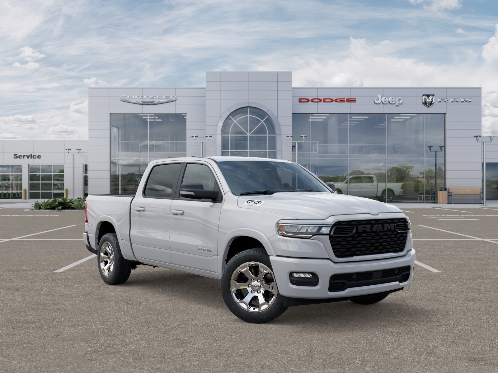 New 2025 Bright White Clear-Coat Exterior Paint RAM Big Horn/Lone Star image 47