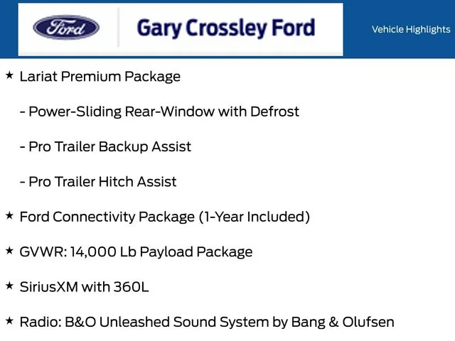 New 2026 Star White Metallic Tri-Coat Ford F-350® Lariat® image 26