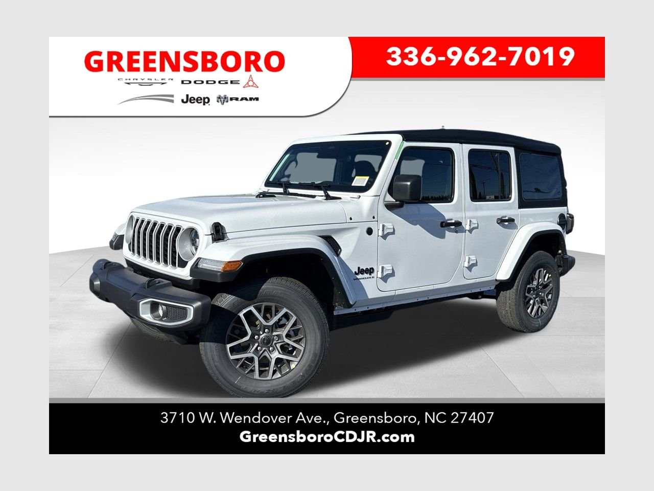 New 2026 Bright White Clear-Coat Exterior Paint Jeep Sahara image 1