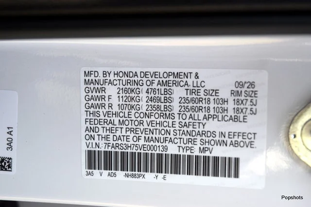 New 2027 Platinum White Pearl Honda EX-L image 21